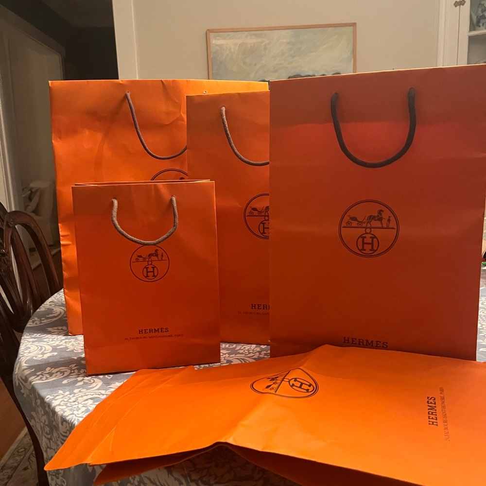 Hermes shopping bags. Large size.